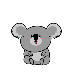 笑う小ちゃなコアラ