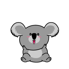 驚く小ちゃなコアラ