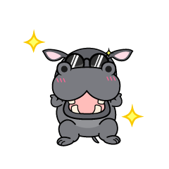 かっこいい小ちゃなカバ