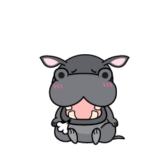 リラックスする小ちゃなカバ