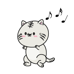 踊る小ちゃなホワイトタイガー