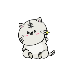 指差しする小ちゃなホワイトタイガー