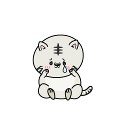 悲しい小ちゃなホワイトタイガー