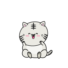 笑顔の小ちゃなホワイトタイガー