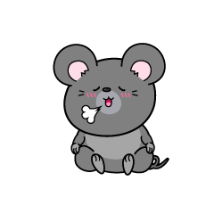 リラックスする小ちゃなネズミ