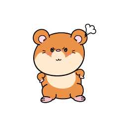 怒る小ちゃなハムスター