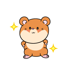 自信満々な小ちゃなハムスター