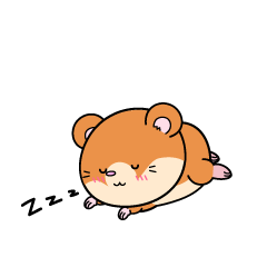 眠る小ちゃなハムスター