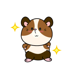 自信満々な小ちゃなモルモット