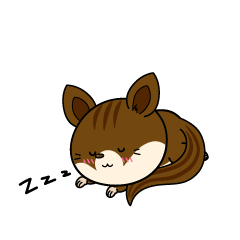 眠る小ちゃなリス