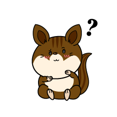 考える小ちゃなリス