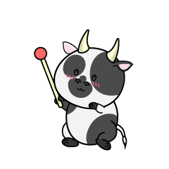 説明する小ちゃな牛