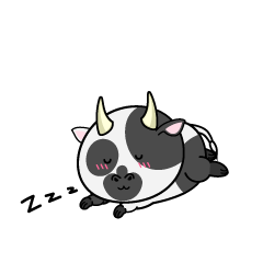 眠る小ちゃな牛