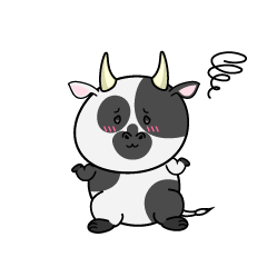 困る小ちゃな牛