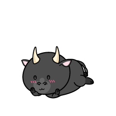 じっと見る小ちゃな黒毛牛