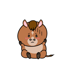 絶望する小ちゃな馬