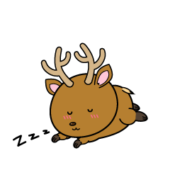 眠る小ちゃな鹿