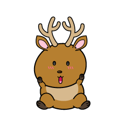 驚く小ちゃな鹿