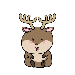 笑う小ちゃなトナカイ