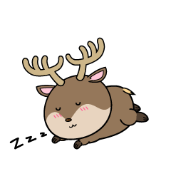 眠る小ちゃなトナカイ