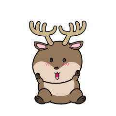 驚く小ちゃなトナカイ