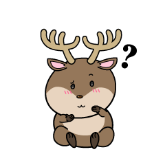 考える小ちゃなトナカイ