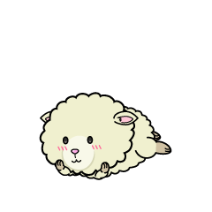 じっと見る小ちゃなヒツジ