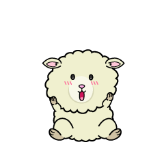 驚く小ちゃなヒツジ