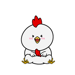 笑う小ちゃなニワトリ