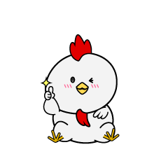いいねする小ちゃなニワトリ