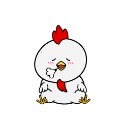リラックスする小ちゃなニワトリ