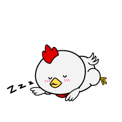 眠る小ちゃなニワトリ