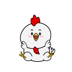 驚く小ちゃなニワトリ