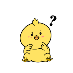 考える小ちゃなヒヨコ