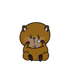悲しい小ちゃなカピバラ