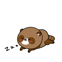 眠る小ちゃなタヌキ