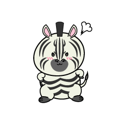 怒る小ちゃなシマウマ