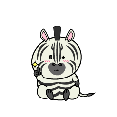 いいねする小ちゃなシマウマ