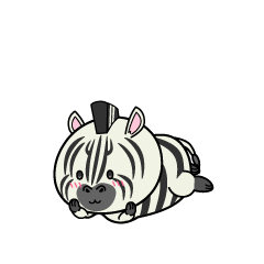 じっと見る小ちゃなシマウマ