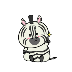 指差しする小ちゃなシマウマ