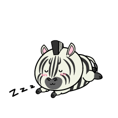 眠る小ちゃなシマウマ