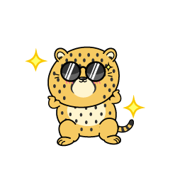 かっこいい小ちゃなチーター