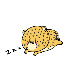 眠る小ちゃなチーター