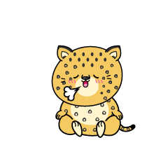 リラックスする小ちゃなヒョウ