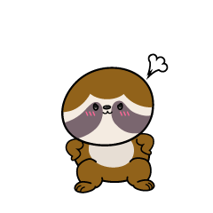 怒る小ちゃなナマケモノ