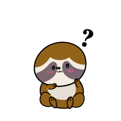 考える小ちゃなナマケモノ