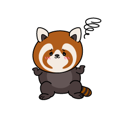 困る小ちゃなレッサーパンダ