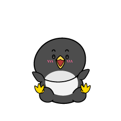 驚く小ちゃなペンギン