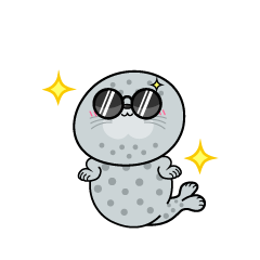 かっこいい小ちゃなゴマアザラシ