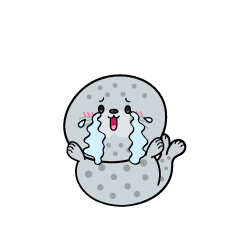 大泣きする小ちゃなゴマアザラシ